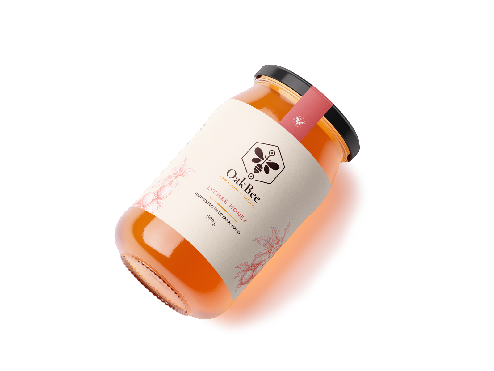 OakBee Litchi Honey jar